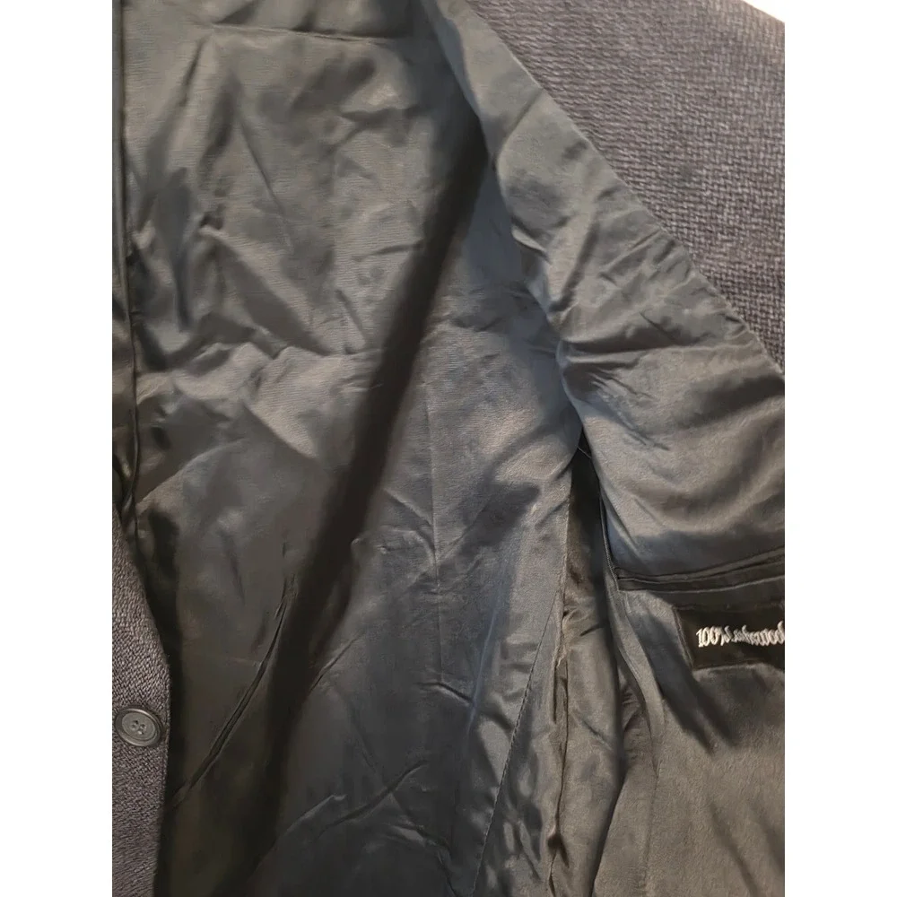 Chereskin 44R 100% Lambswool Blazer Charcoal Gray 3-Button Sport Coat Jacket Men